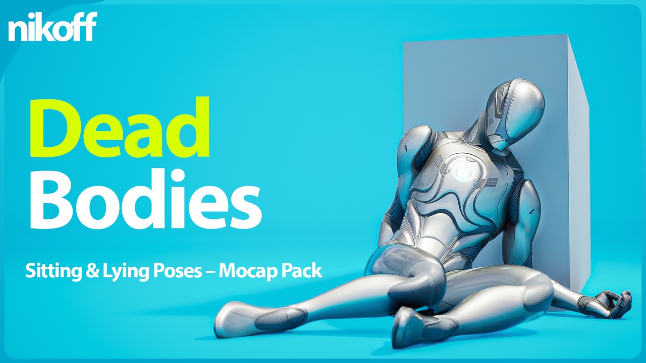 Dead Bodies Sitting & Lying Poses – Mocap Pack