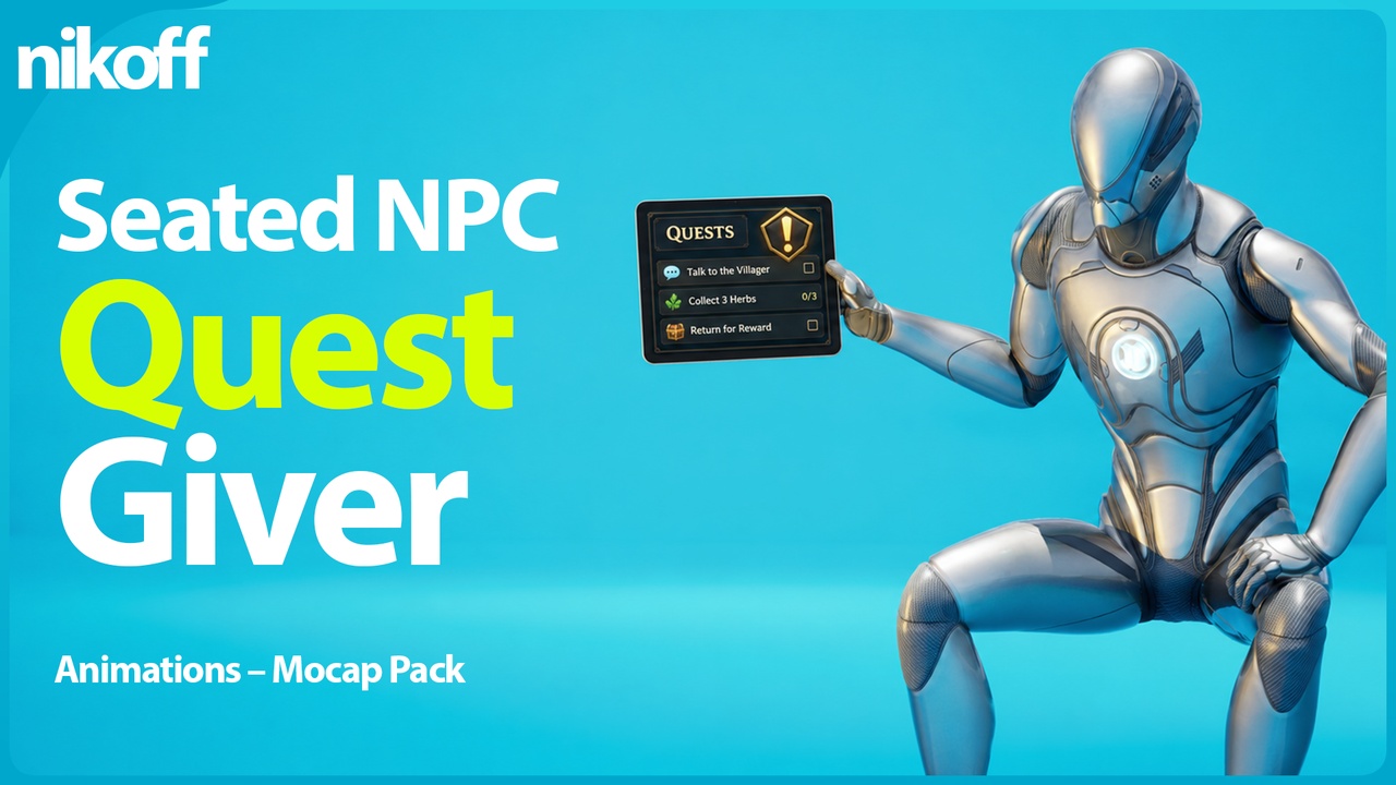 Seated NPC Quest Giver Mocap Animations – Interaction & Dialogue Pack
