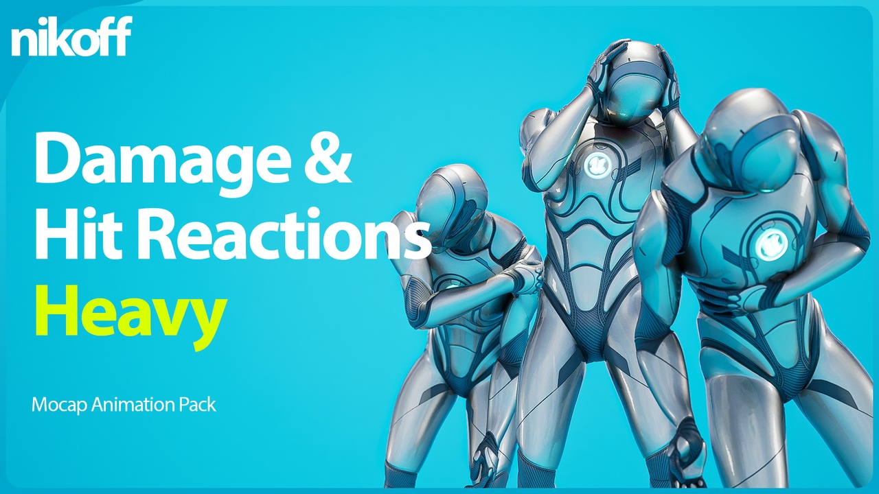 Damage & Hit Reactions Heavy – Mocap Animation Pack